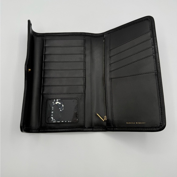 Rebecca Minkoff  Black Travel Wallet With Antique Brass Hardware - Picture 10 of 13